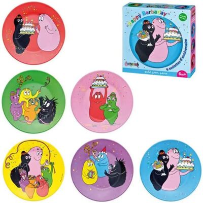 Barbapapa Set med 6 Melaminasserviser - Dinner Plates Barbapapa Set med 6 Melaminasserviser - Dinner Plates