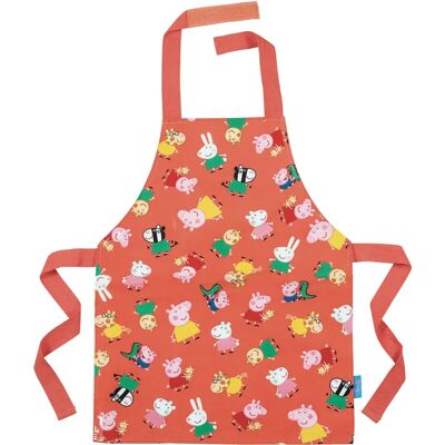 Delantal Naranja Petit Jour Paris Peppa Wutz - Estampado Completo, Ajustable, Talla Única Delantal Naranja Petit Jour Paris Peppa Wutz - Estampado Completo, Ajustable, Talla Única