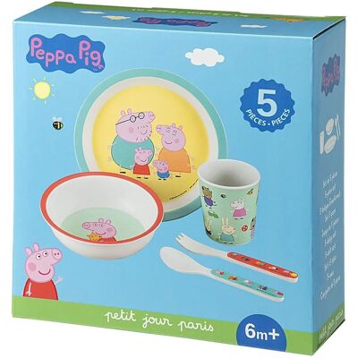 Petit Jour Paris Greta Gris Melamin-Geschirr-Set - Kindersicher Petit Jour Paris Greta Gris Melamin-Geschirr-Set - Kindersicher