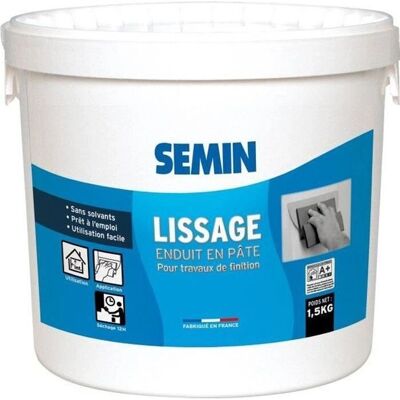 SEMIN - END-LIS1.5 - Intérieur - Seau 1,5 kg - Wall plaster - Publicité SEMIN - END-LIS1.5 - Intérieur - Seau 1,5 kg - Wall plaster - Publicité