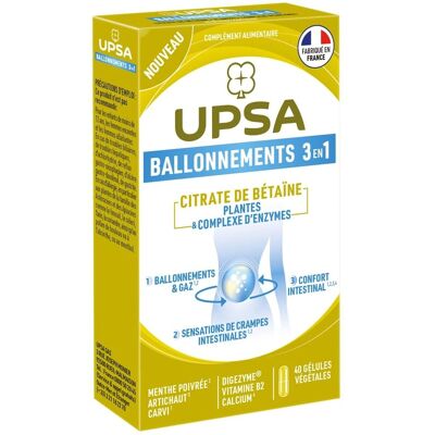 Upsa Soulagement Digestif 3-en-1 Capsules Végétales - 40 pcs. Publicité Upsa Soulagement Digestif 3-en-1 Capsules Végétales - 40 pcs. Publicité