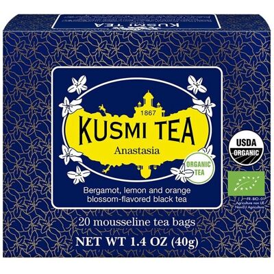 Kusmi Tea Bio Anastasia - Schwarzer Tee mit Bergamotte & Zitrone - 20 Beutel Kusmi Tea Bio Anastasia - Schwarzer Tee mit Bergamotte & Zitrone - 20 Beutel