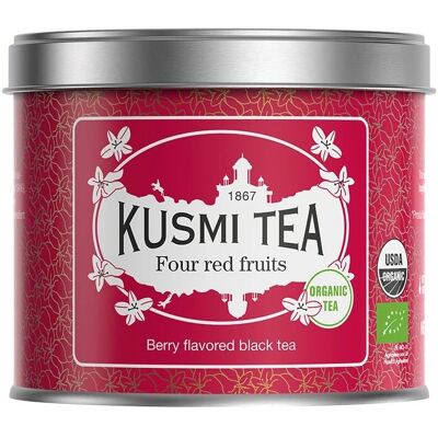 Kusmi Tea Bio Quatre Fruits Rouges - Thé Noir - 100g - Publicité Kusmi Tea Bio Quatre Fruits Rouges - Thé Noir - 100g - Publicité