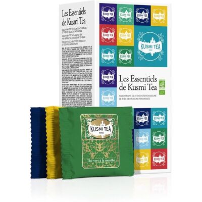 Coffret Kusmi Tea Les Essentiels Bio - Thé Noir et Vert - Publicité Coffret Kusmi Tea Les Essentiels Bio - Thé Noir et Vert - Publicité