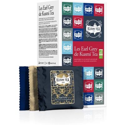 Coffret Kusmi Tea Earl Grey Bio - Thé Noir en Sachets - Publicité Coffret Kusmi Tea Earl Grey Bio - Thé Noir en Sachets - Publicité