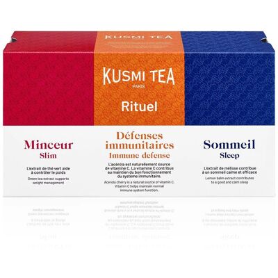 Coffret Rituel Kusmi Tea - 24 Sachets - Assortiment Bien-être - Publicité Coffret Rituel Kusmi Tea - 24 Sachets - Assortiment Bien-être - Publicité