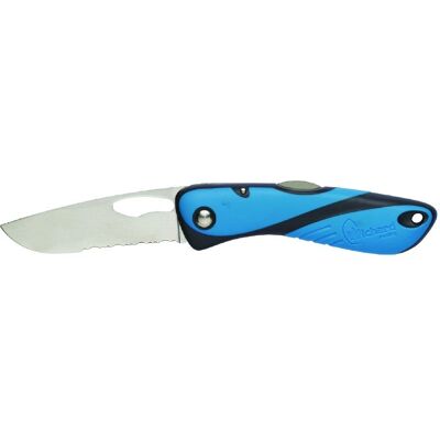 Wichard Offshore Mes Blauw/Zwart - Semi-geritst blad Wichard Offshore Mes Blauw/Zwart - Semi-geritst blad
