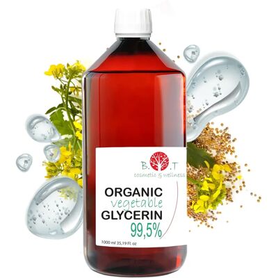 B.O.T Organische Pflanzenglycerin - 99,5% Reinheit - Hydratisiert Haut & Haare - Natürliche Pflege B.O.T Organische Pflanzenglycerin - 99,5% Reinheit - Hydratisiert Haut & Haare - Natürliche Pflege