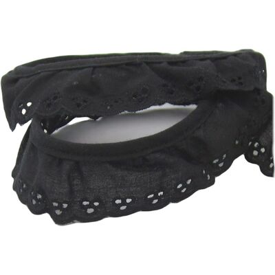 Mondial Tissus - Broderie anglaise 34mm noir - 34mm - noir - Ribbon trim Mondial Tissus - Broderie anglaise 34mm noir - 34mm - noir - Ribbon trim