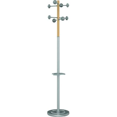 Unilux Appendiabiti Accueil - 175 cm, grigio/betulla, con porta-ombrelli Unilux Appendiabiti Accueil - 175 cm, grigio/betulla, con porta-ombrelli