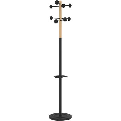 Appendiabiti Unilux Nero/Legno - 8 Ganci, Supporto per ombrelli regolabile Appendiabiti Unilux Nero/Legno - 8 Ganci, Supporto per ombrelli regolabile