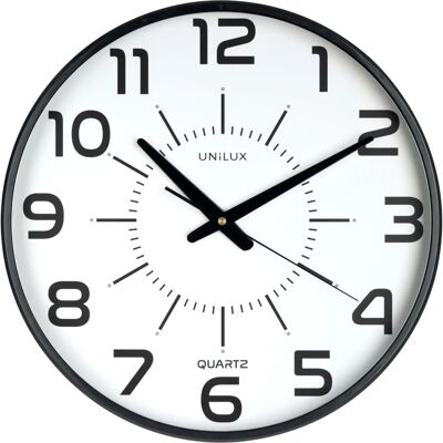 Orologio da Parete a Batteria Unilux Maxi Pop - Quarzo, Nero & Trasparente Orologio da Parete a Batteria Unilux Maxi Pop - Quarzo, Nero & Trasparente