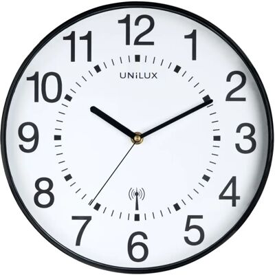 Horloge Murale Maxi Wave Unilux - 37,5cm Noir/Blanc - Publicité Horloge Murale Maxi Wave Unilux - 37,5cm Noir/Blanc - Publicité