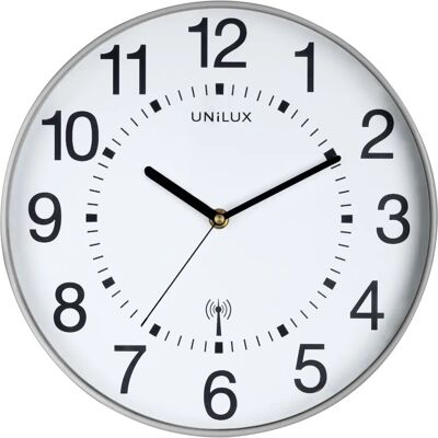 Orologio da Parete Maxi Wave Unilux - Radiocontrollato, 37,5cm, Grigio Chiaro/Bianco Orologio da Parete Maxi Wave Unilux - Radiocontrollato, 37,5cm, Grigio Chiaro/Bianco