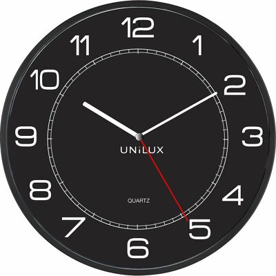 Unilux Mega Schwarze Wand- / Tischuhr - Präziser Quarzuhr Unilux Mega Schwarze Wand- / Tischuhr - Präziser Quarzuhr