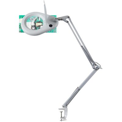 Unilux LED Tischlampe mit Lupe - Weiß Unilux LED Tischlampe mit Lupe - Weiß