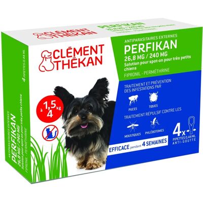 Clément Thékan Clement Thekan Anti-Flöhe Zecken Hund 1,5-4kg 4 Pipetten Clément Thékan Clement Thekan Anti-Flöhe Zecken Hund 1,5-4kg 4 Pipetten