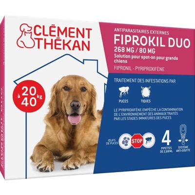 Clément Thékan Fiprokil Duo 268 mg/80 mg für Hunde 20-40kg - Parasitenbehandlung Clément Thékan Fiprokil Duo 268 mg/80 mg für Hunde 20-40kg - Parasitenbehandlung