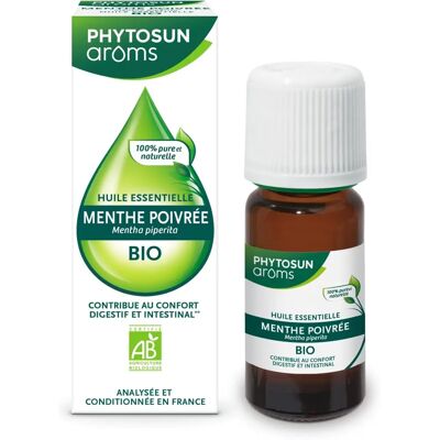 Huile Essentielle Bio Menthe Poivrée - 10ml - Publicité Huile Essentielle Bio Menthe Poivrée - 10ml - Publicité