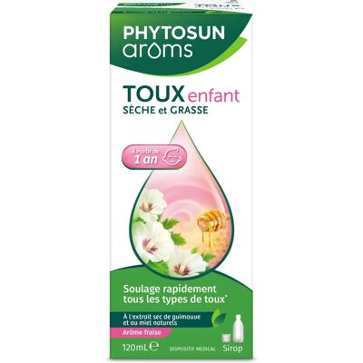 Sirop pour enfants Phytosun Aroms Fraise - Toux Sèche et Grasse - 120ml - Publicité Sirop pour enfants Phytosun Aroms Fraise - Toux Sèche et Grasse - 120ml - Publicité