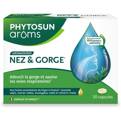 Phytosun Arôms AromaDoses Nez et Gorge 30 Capsules - Complément Alimentaire - Publicité Phytosun Arôms AromaDoses Nez et Gorge 30 Capsules - Complément Alimentaire - Publicité