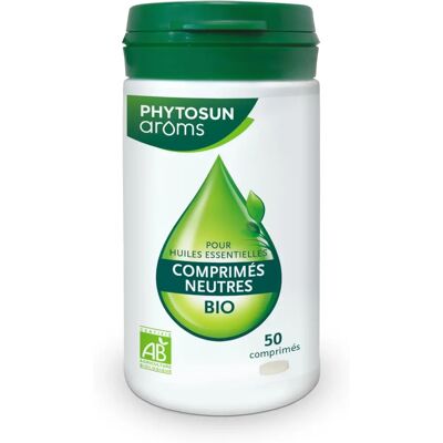 Comprimés Neutres Biologiques Phytosun aroms - Support pour prise orale d'huiles essentielles - Publicité Comprimés Neutres Biologiques Phytosun aroms - Support pour prise orale d'huiles essentielles - Publicité