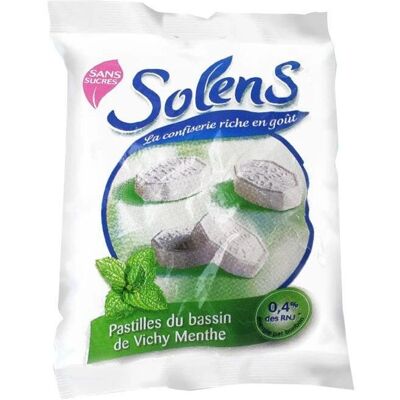 Pastilles Menthe Sans Sucre Solens Vichy - Confiserie - Publicité Pastilles Menthe Sans Sucre Solens Vichy - Confiserie - Publicité