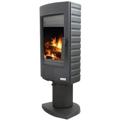 Poêle à bois Godin - 7,5kW - Anthracite & Noir - Publicité Poêle à bois Godin - 7,5kW - Anthracite & Noir - Publicité