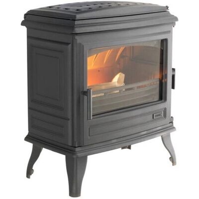 Godin Revin Top Cheminée d'intérieur - Bois Anthracite - Publicité Godin Revin Top Cheminée d'intérieur - Bois Anthracite - Publicité