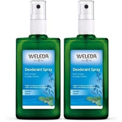 Weleda Déodorant Spray à la Sauge Duo 2x100ml - Publicité Weleda Déodorant Spray à la Sauge Duo 2x100ml - Publicité