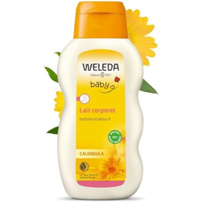 Lait pour bébé à la calendula - Hydrate et adoucit - Publicité Lait pour bébé à la calendula - Hydrate et adoucit - Publicité