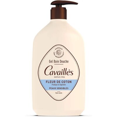 Roge Cavailles Gel Douche Fleur de Coton - Peau sensible - 1L - Publicité Roge Cavailles Gel Douche Fleur de Coton - Peau sensible - 1L - Publicité