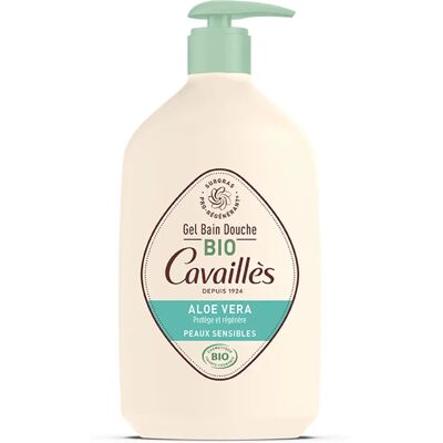 Gel douche bio à l’aloe vera - Peaux sensibles - Publicité Gel douche bio à l’aloe vera - Peaux sensibles - Publicité