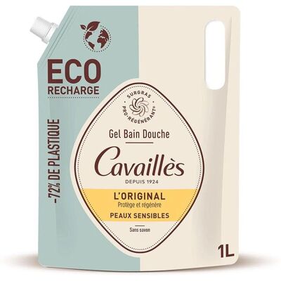 Recharge Écologique Gel Douche et Bain - Peaux Sensibles - Publicité Recharge Écologique Gel Douche et Bain - Peaux Sensibles - Publicité