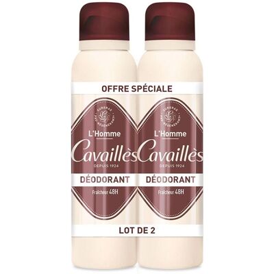 ROGÉ CAVAILLÈS Männer Deodorant Spray 48H, Packung zu 2 x 150ml ROGÉ CAVAILLÈS Männer Deodorant Spray 48H, Packung zu 2 x 150ml