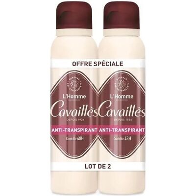 Roge Cavaillès Déodorant Homme 48H Anti-Transpirant Spray 2x150ml - Publicité Roge Cavaillès Déodorant Homme 48H Anti-Transpirant Spray 2x150ml - Publicité