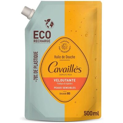 Rogé Cavaillès Eco-Recharge Huile de Douche Veloutante - Peaux Sensibles - Publicité Rogé Cavaillès Eco-Recharge Huile de Douche Veloutante - Peaux Sensibles - Publicité