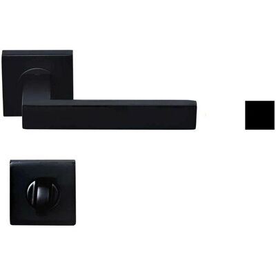 KLOSE besser - Coppia maniglie Nere rosette quadrate - Door Handle KLOSE besser - Coppia maniglie Nere rosette quadrate - Door Handle