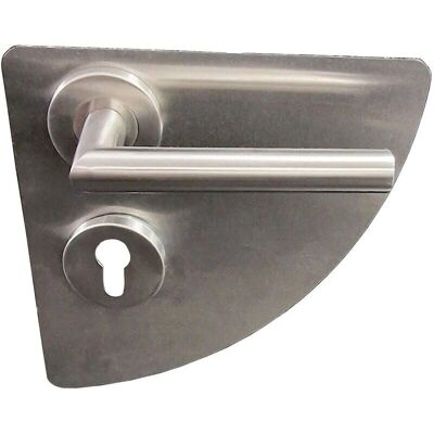 Klose Besser - Juego de Placas para Puertas - Cuarto de Luna en Acero Inoxidable Klose Besser - Juego de Placas para Puertas - Cuarto de Luna en Acero Inoxidable