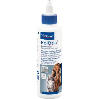 Virbac Epi-Otic Pulitore Auricolare - 125ml - Pulitore per orecchie Virbac Epi-Otic Pulitore Auricolare - 125ml - Pulitore per orecchie
