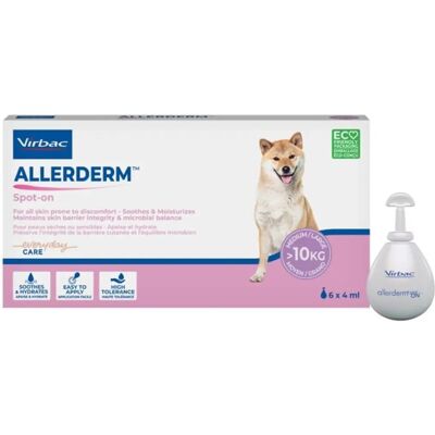 Virbac Allederm Spot-On para Perros >10kg - Cuidado de la piel - 6 Pipetas Virbac Allederm Spot-On para Perros >10kg - Cuidado de la piel - 6 Pipetas