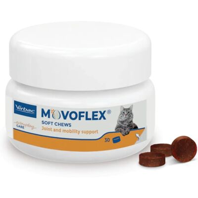 Virbac Movoflex Gato - Apoio às articulações e mobilidade - 30 Comprimidos mastigáveis Virbac Movoflex Gato - Apoio às articulações e mobilidade - 30 Comprimidos mastigáveis