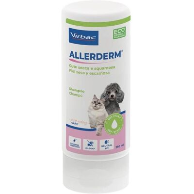 Shampoo Allerderm da Virbac para Cães & Gatos - Cuidados com a Pele e Pelagem Shampoo Allerderm da Virbac para Cães & Gatos - Cuidados com a Pele e Pelagem
