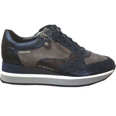 Mephisto Olympia Sneakers en Cuir Marine - Chaussures Mephisto Olympia Sneakers en Cuir Marine - Chaussures