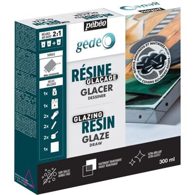 Kit de Résine Gédéo Pebeo - 300ml Effet Verre - Publicité Kit de Résine Gédéo Pebeo - 300ml Effet Verre - Publicité