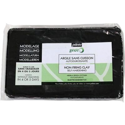 Pebeo Glina wysychająca na powietrzu - Czarna - 1,5kg - Materiał do modelowania Pebeo Glina wysychająca na powietrzu - Czarna - 1,5kg - Materiał do modelowania
