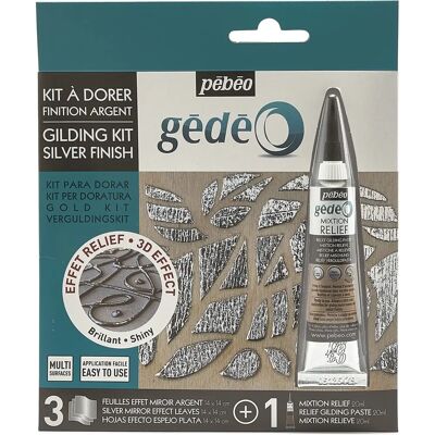 Pébéo Vergoldungskit - Silber - 3 Blätter - 20ml Pébéo Vergoldungskit - Silber - 3 Blätter - 20ml