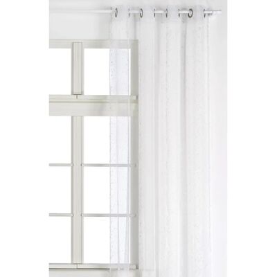 Tenda Metalllica Goccia d'Acqua HomeMaison HM69807139 - Poliestere - Bianco Tenda Metalllica Goccia d'Acqua HomeMaison HM69807139 - Poliestere - Bianco