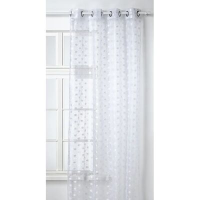 Voilage en organza à pois et jacquard de HomeMaison - Rideau - Publicité Voilage en organza à pois et jacquard de HomeMaison - Rideau - Publicité