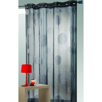 Tenda beige con grandi cerchi ricamati - Tenda Tenda beige con grandi cerchi ricamati - Tenda